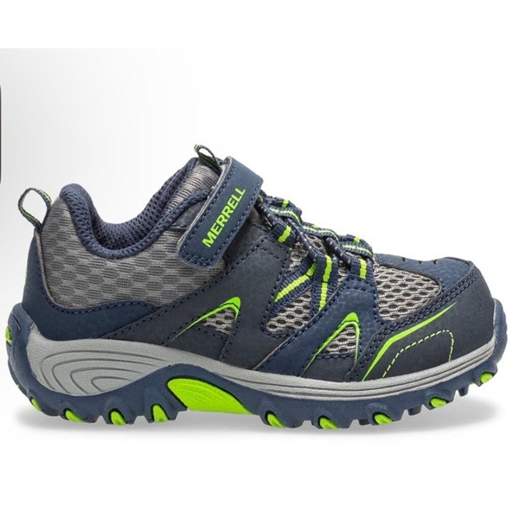 Merrell Trail Chaser Jr Hiking Shoes Little Kids 5M Blue Boys Slip On NIB